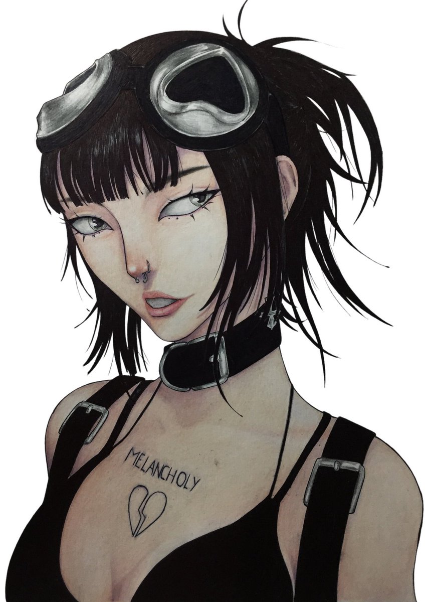 @nymph (comms open) on Twitter: "commission for @milk_g0re 🖤"