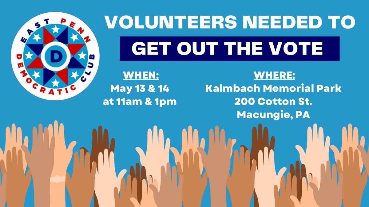 EPDemsClub's tweet photo. It is important that we get the right people on the ballot. This is especially true for the school board candidates. Please come and help us GET OUT THE VOTE! https://t.co/s0YDam8rXX