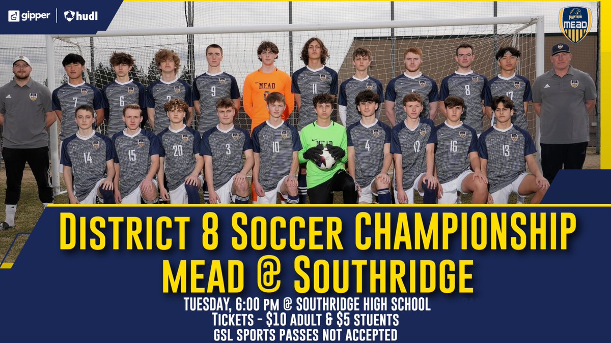 MEAD_ATHLETICS's tweet photo. PLAYOFFS!  Softball hosts Walla Walla tonight @ 5:00 in the 1st round of the District 8 Softball Tournament. Mead Boosters will pay for Mead Students who show their GSL/ASB Cards at the Gate.
Soccer is at Southridge playing for the District 8 Championship - 6:00 pm
@booster_mead https://t.co/g2ME7ngoxE