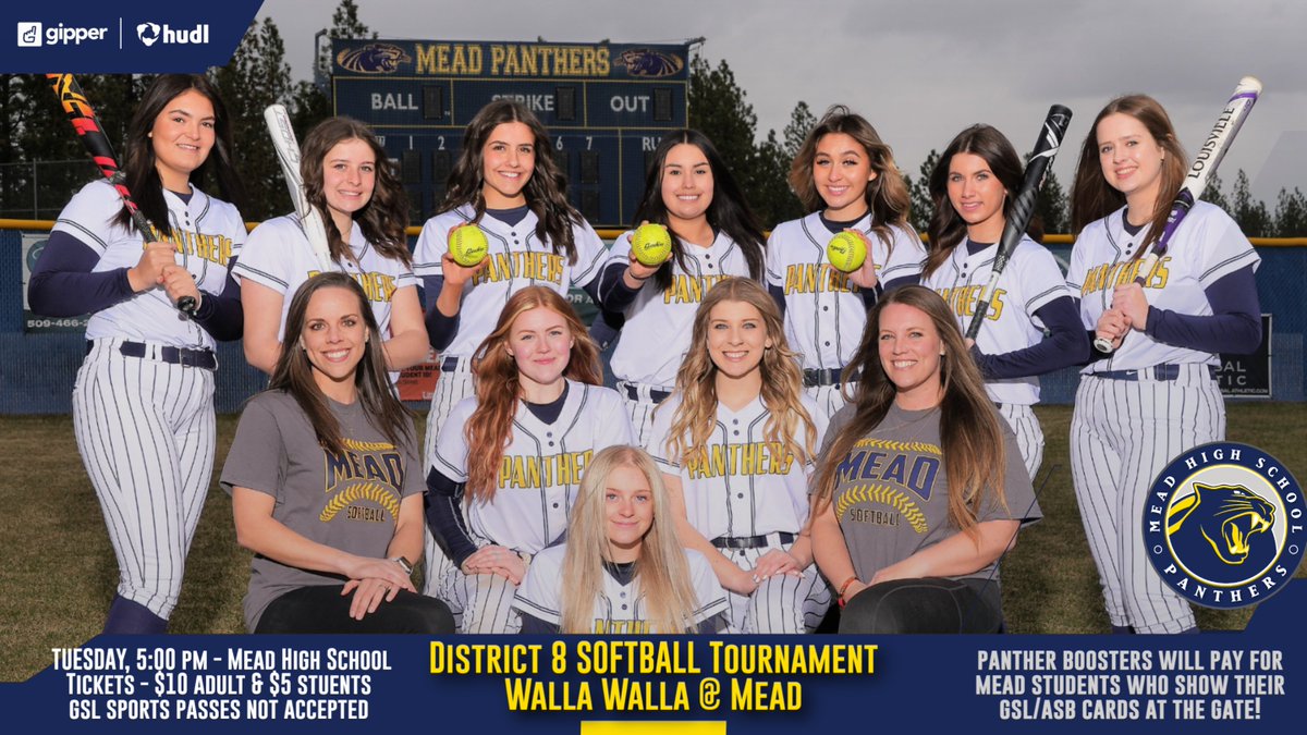 PLAYOFFS!  Softball hosts Walla Walla tonight @ 5:00 in the 1st round of the District 8 Softball Tournament. Mead Boosters will pay for Mead Students who show their GSL/ASB Cards at the Gate.
Soccer is at Southridge playing for the District 8 Championship - 6:00 pm
<a href="/booster_mead/">Mead Booster Club</a>