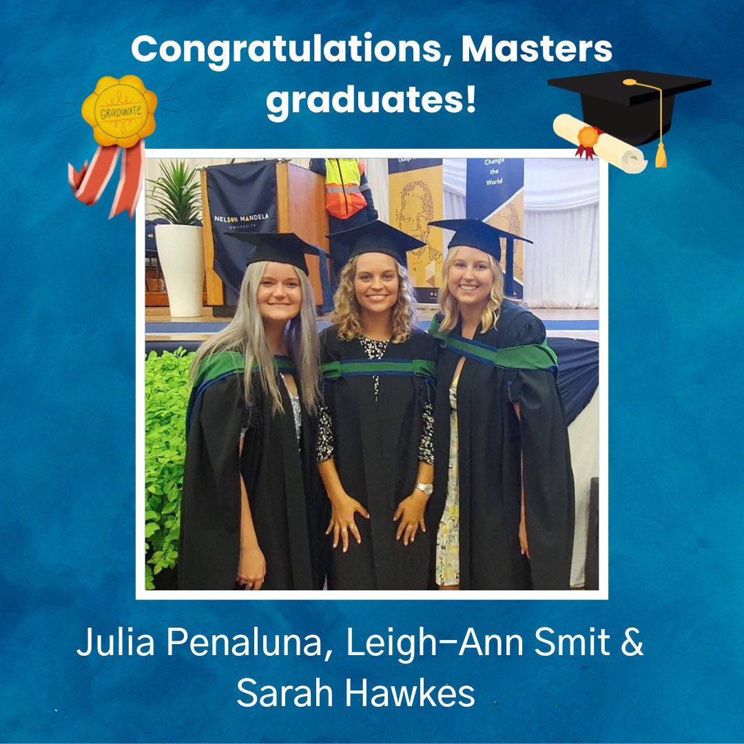 Justice4Jaws's tweet photo. Congratulations to our committee members; Julia Penaluna, Leigh-Ann Smit and Sarah Hawkes who graduated with their Masters Degree in Zoology last week! 

Conservation starts with knowledge, and knowledge comes from research! 🌱🔬

#justice4jaws #oceaneducation #knowledgeispower https://t.co/lHXVvzbR9b