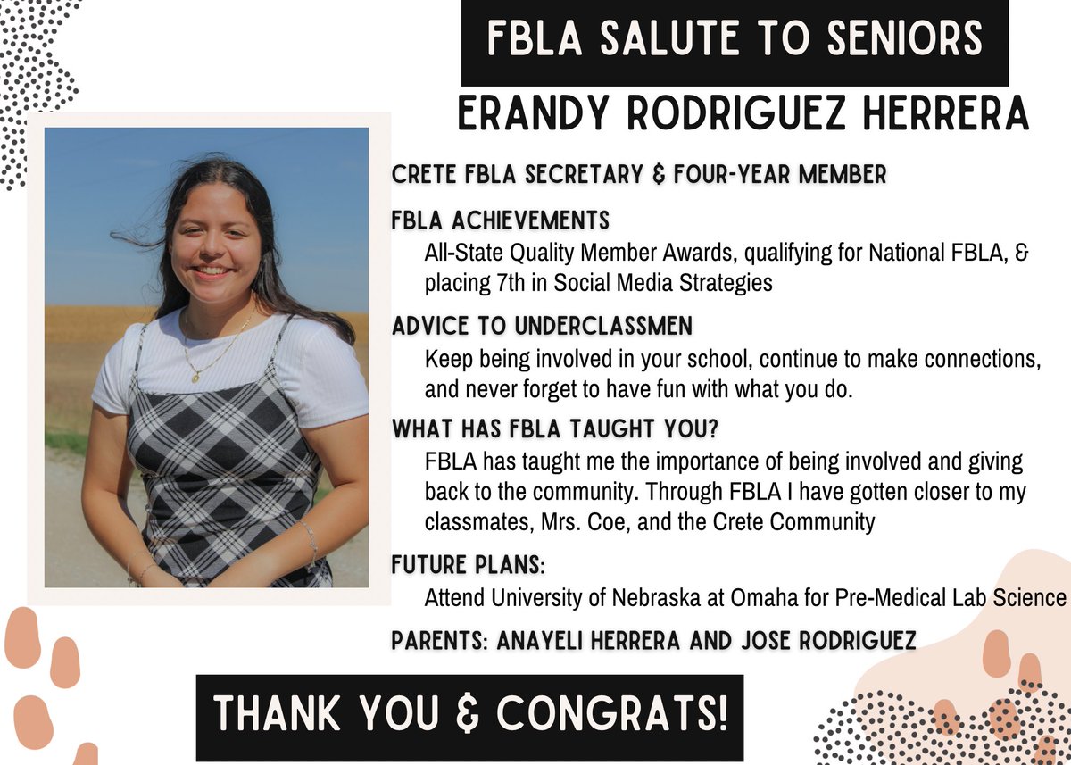 Congratulations Erandy!