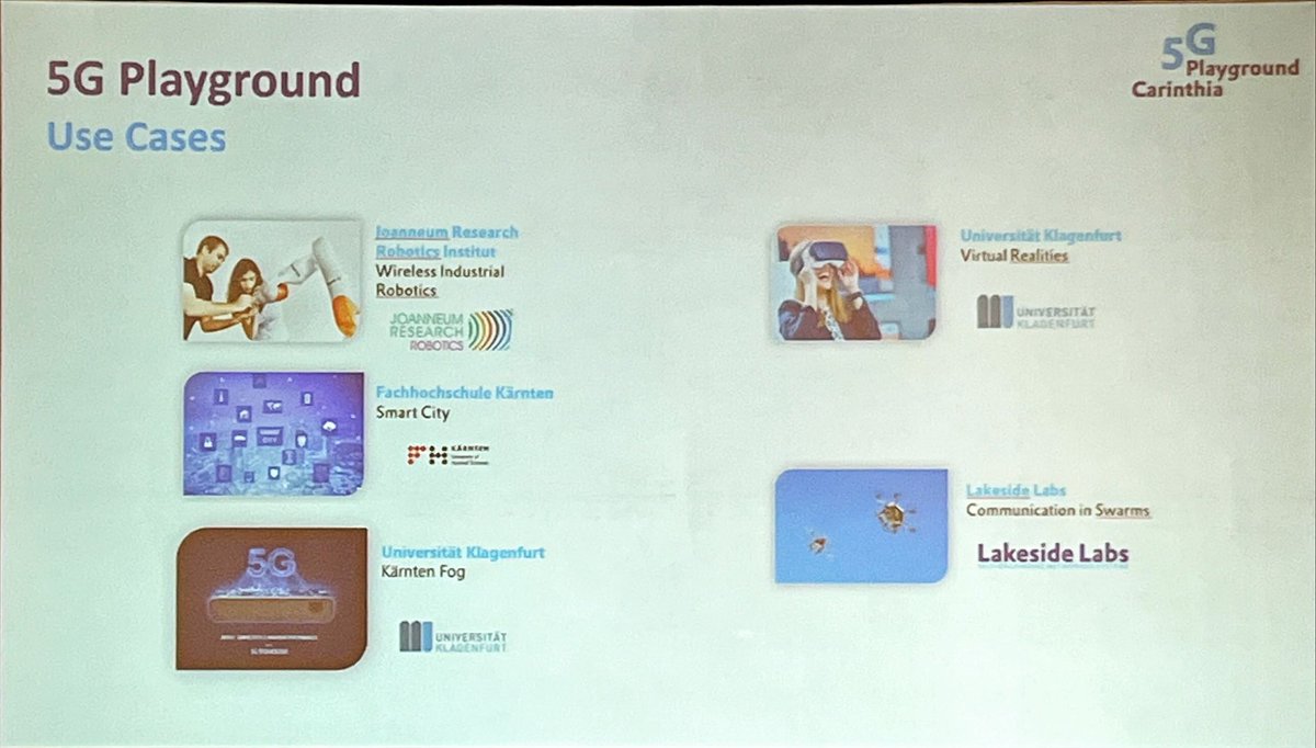archimate's tweet photo. Final workshop for today: #5G.
To my embarrassment I just discovered that we have a local #Austrian 5G #Playground in #Carinthia — as Martina Eckerstorfer of #BABEG just tells me ;-)
#SWDays23 https://t.co/2pXFJnJxpG