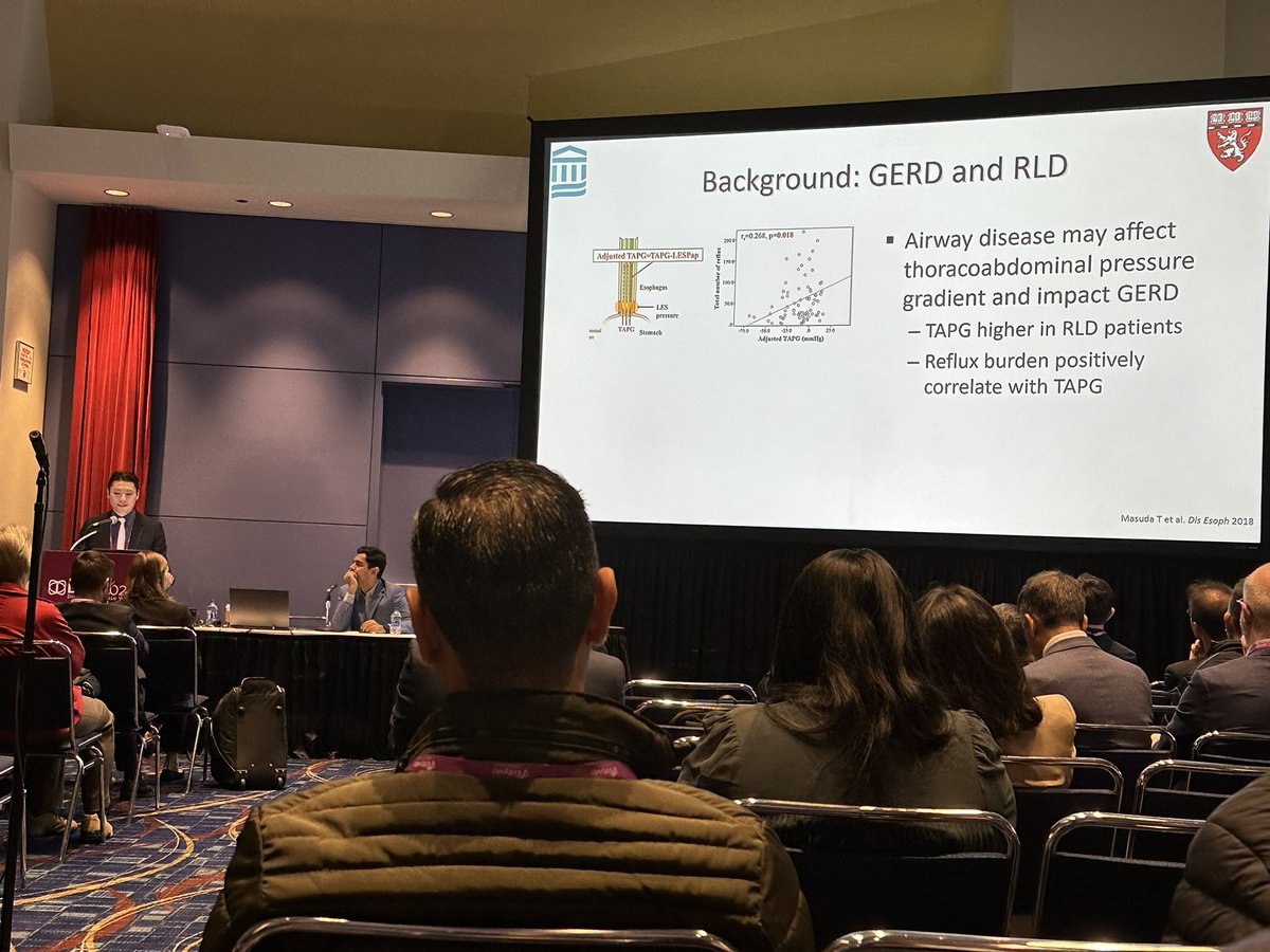 Pulmonary decline in restrictive #lung diseases are associated with proximal reflux metrics, and pathologic #reflux was seen in the absence of symptoms. Great work from @DrewJenkinsMD1 @WalterChanMD @BrighamGI #BWHmotility #DDW2023