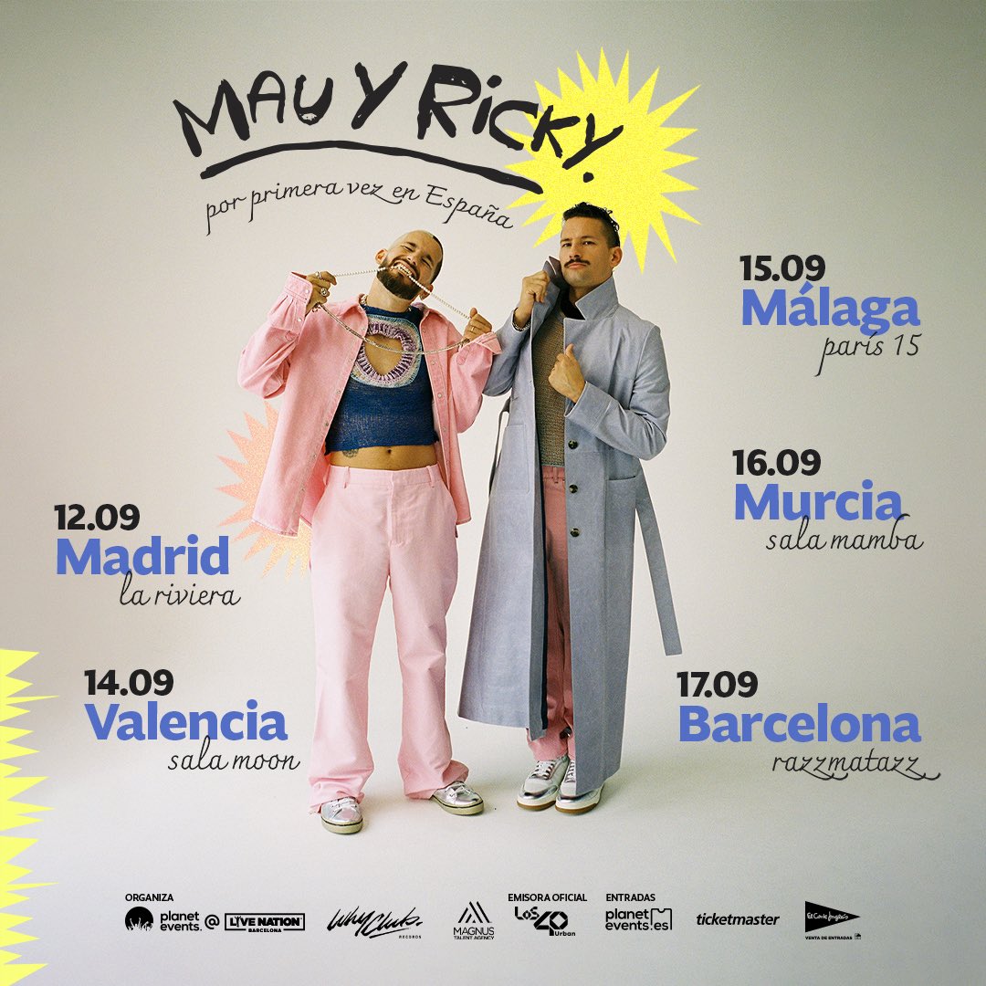 ESPAÑA! Finalmente nuestra primera gira juntos!Nos lo hemos soñado desde que éramos chiquitos y les prometemos que valdrá la pena la espera. Entradas a la venta 11/5 a las 12h (Esp) y si quieres ser parte de la preventa exclusiva de mañana, regístrate en planetevents.es!