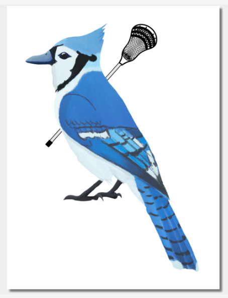 thanks to the BLUEJAY LACROSSE fan for buying a canvas print!  🥍💙

teepublic.com/poster-and-art…

#BuyIntoArt #Bluejays #Jays #RollJays #Lacrosse #Creighton #GoHop #JHU #Etown #Westminster #Tabor #Elmhurst #Elizabethtown #JohnsHopkins #BluejayLacrosse #NCAAMLAX #NCAAWLAX