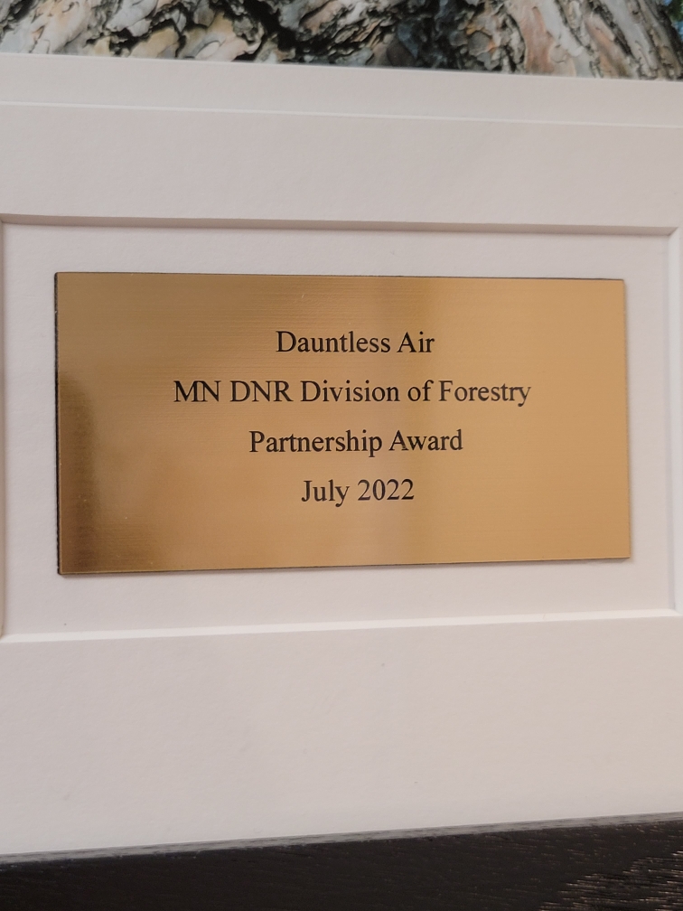 DauntlessAir's tweet photo. We are incredibly humbled and grateful to have received the 2022 Partnership Award from the @mndnr. This marks the second year in a row that we've received the honor.
It’s such a privilege to have the opportunity to collaborate with an amazing team in #Minnesota! #wearedauntless https://t.co/fO8tuLRrJs