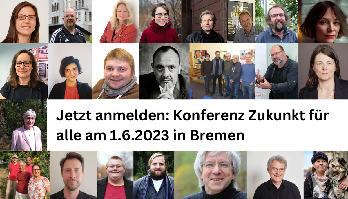Jetzt anmelden: Konferenz "Zukunft für alle: solidarisch! demokratisch! ökologisch" am 1. Juni 2023 in der bremer shakespeare company
#IchBinArmutsbetroffen
#Armut
#Klimaschutz 
#Ungleichheit
#Sozialpolitik
#SozialeGerechtigkeit
#Bremen