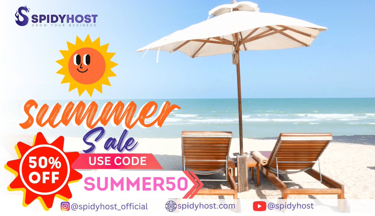 spidyhost's tweet photo. Instant 50% Discount on Summer Sale.

Grab it now : https://t.co/3uHPX1s3v6 https://t.co/kdfqWhAAWp