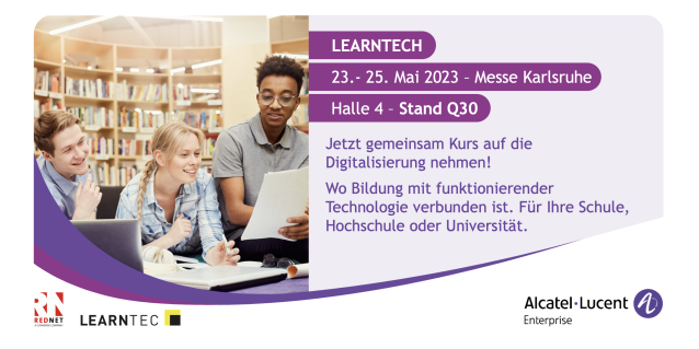 LexParka's tweet image. @ALUEnterprise stellt auf der #LEARNTEC in Karlsruhe aus. Besuchen Sie uns auf dem Messestand Q30 unseres Partners REDNET in der Halle 4. Erleben Sie maßgeschneiderte Netzwerk- und Kommunikationslösungen für das Bildungswesen. #LEARNTEC30 #digitalebildung bit.ly/3HQ5cSQ
