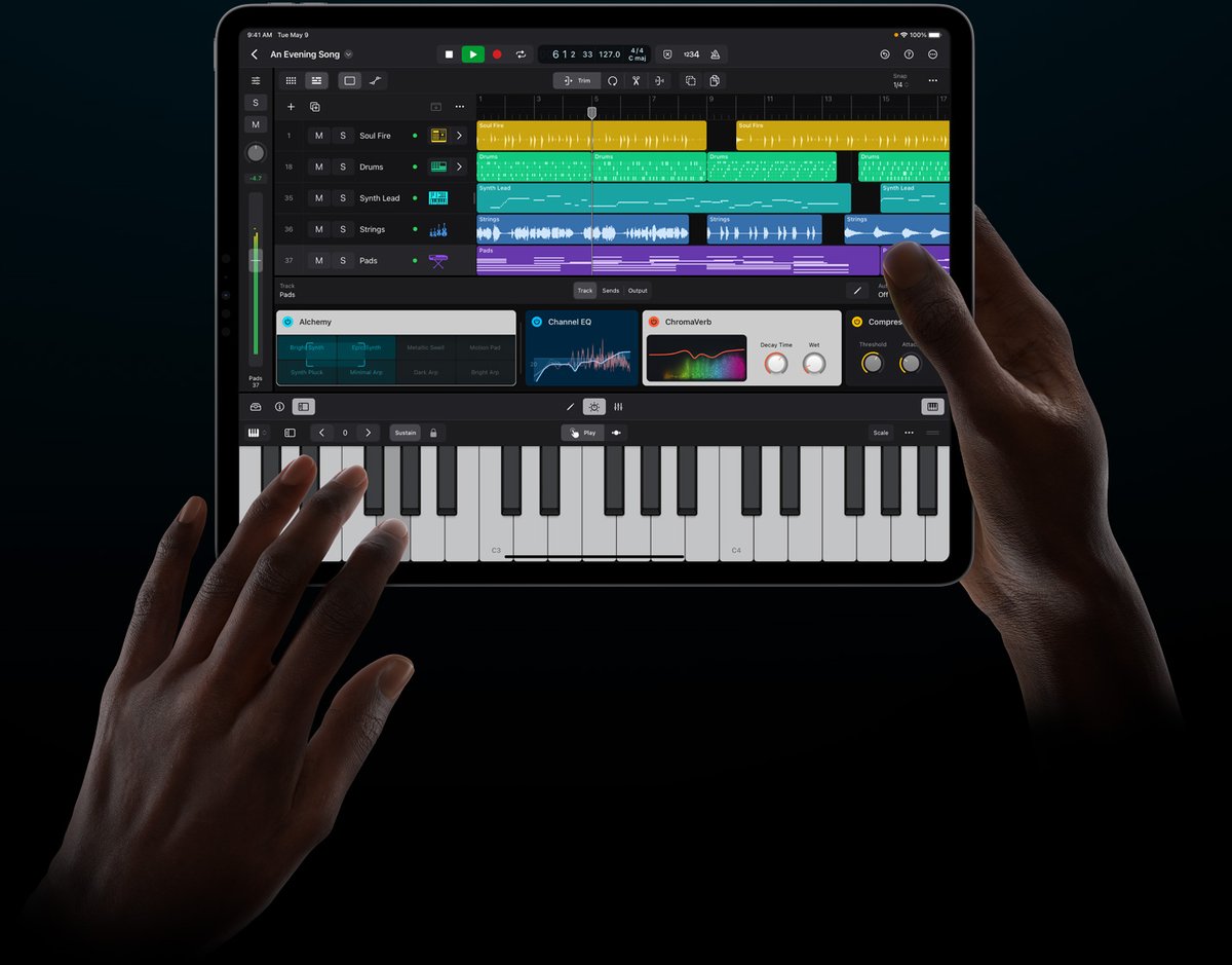 MobileMusicPro's tweet photo. Logic Pro for the iPad.

The ultimate music studio at your fingertips.

https://t.co/RhOeVhcW6j https://t.co/fYM6kawvQZ