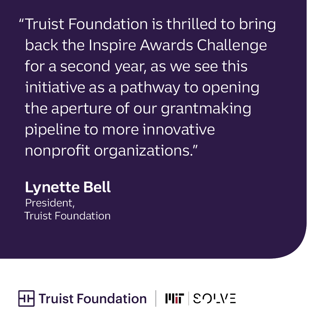 In collaboration with @SolveMIT, we’re excited to announce the second #TruistFoundation Inspire Awards Challenge. Learn how this pitch event aims to address challenges faced by small business owners. See more: bit.ly/42Dloil