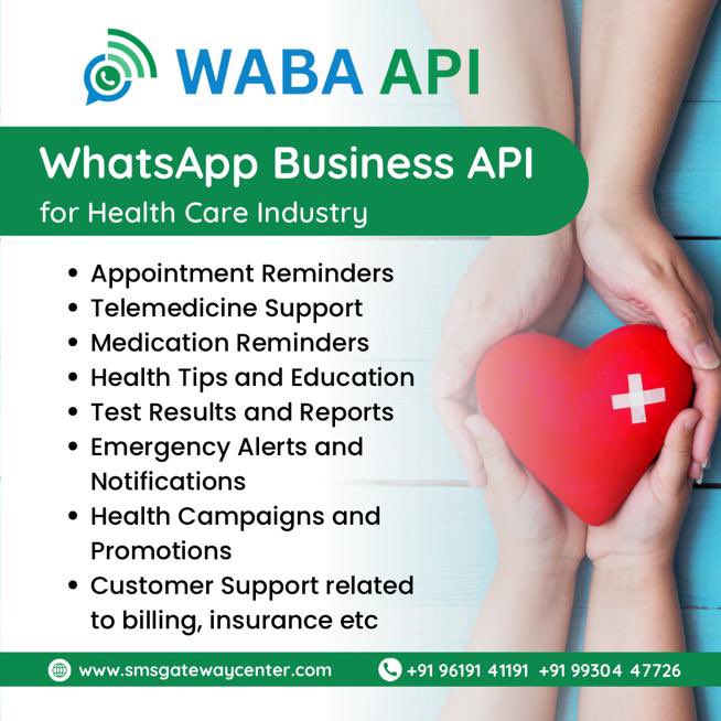 WABAAPI's tweet photo. WhatsApp Business API for Health Care Industry
https://t.co/InpAhjCzgT
#WhatsAppBusinessAPI #HealthCareIndustry #AppointmentReminders #TelemedicineSupport #MedicationReminders #HealthTips #HealthEducation #TestResults #EmergencyAlerts #CustomerSupport #BillingSupport #WabaAPI https://t.co/QVATb7MohE