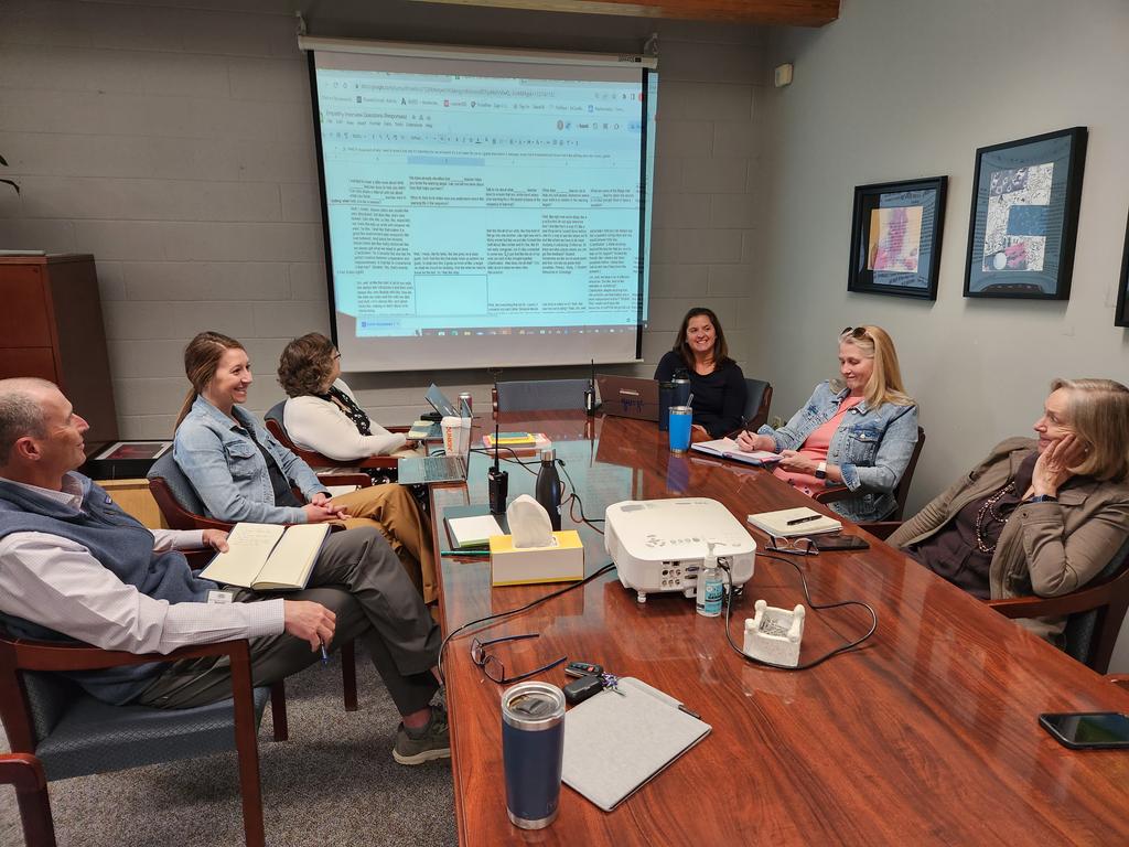 I love this. Data goldmine. Wilton leaders reviewing responses of student empathy interviews about bright spot teachers. Planning what to do next...
<a href="/Richard_Lemons/">Richard Lemons</a> 
<a href="/AndrewVolkert/">Andrew Volkert</a>
<a href="/DavidEddySpicer/">David Eddy-Spicer</a> 
#wiltonwayct
<a href="/WPSMBSocial/">Middlebrook Middle School</a>