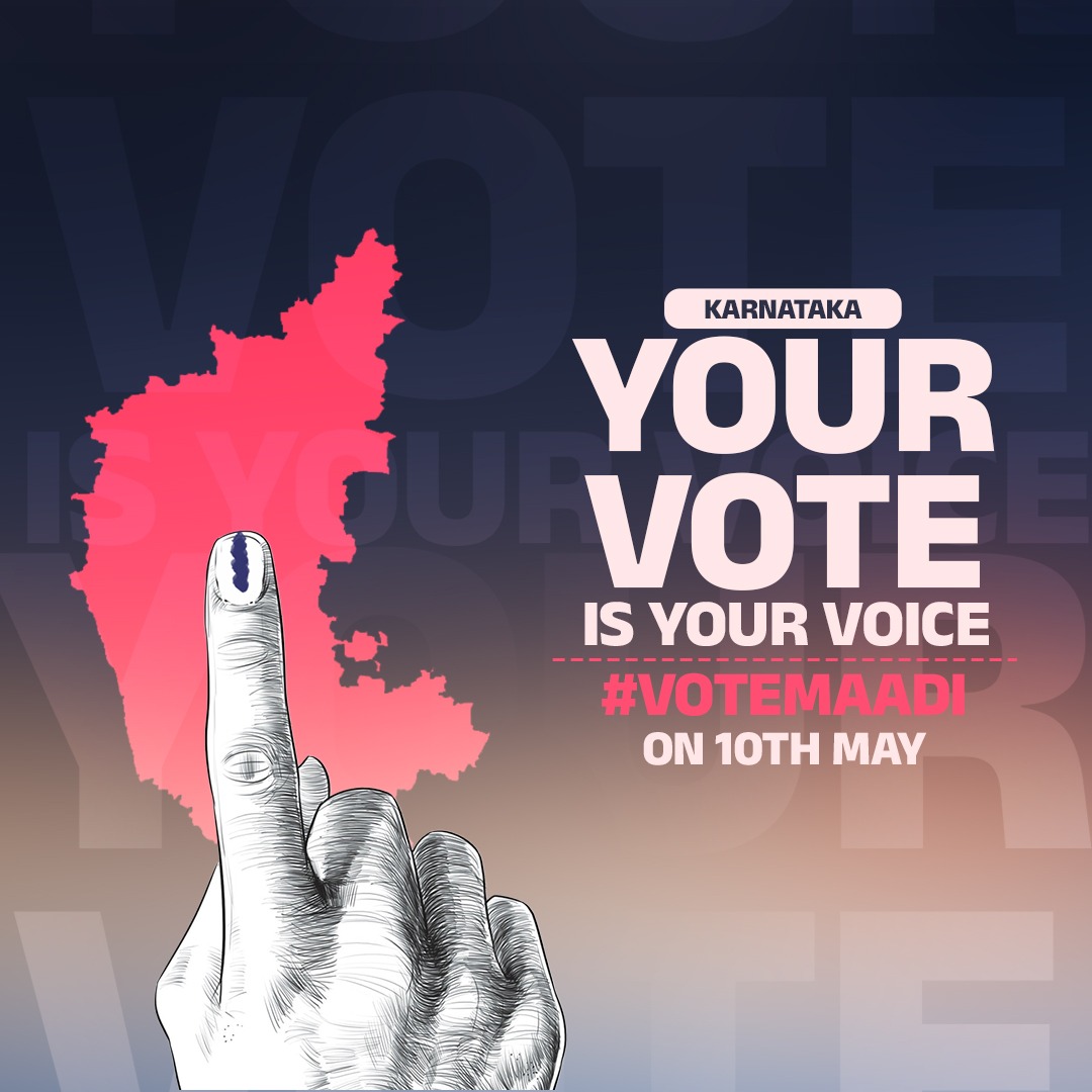 _dheemanth's tweet photo. Voting for the right candidate is an important part of democracy. It is essential that we make sure that our votes pay way to the betterment of our state/country.
Let's not fall to the prey of fake promises and money.
#KarnatakaAssemblyElection2023 #KarnatakaElections #Votemaadi https://t.co/XHoW3jfT2C