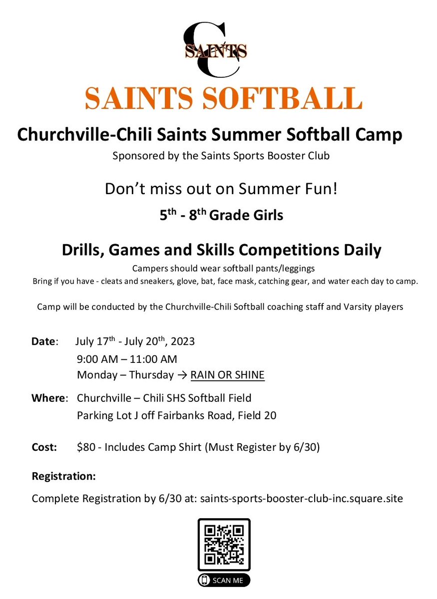 reserve your spot now before it's too late! Guaranteed this camp will fill up fast!