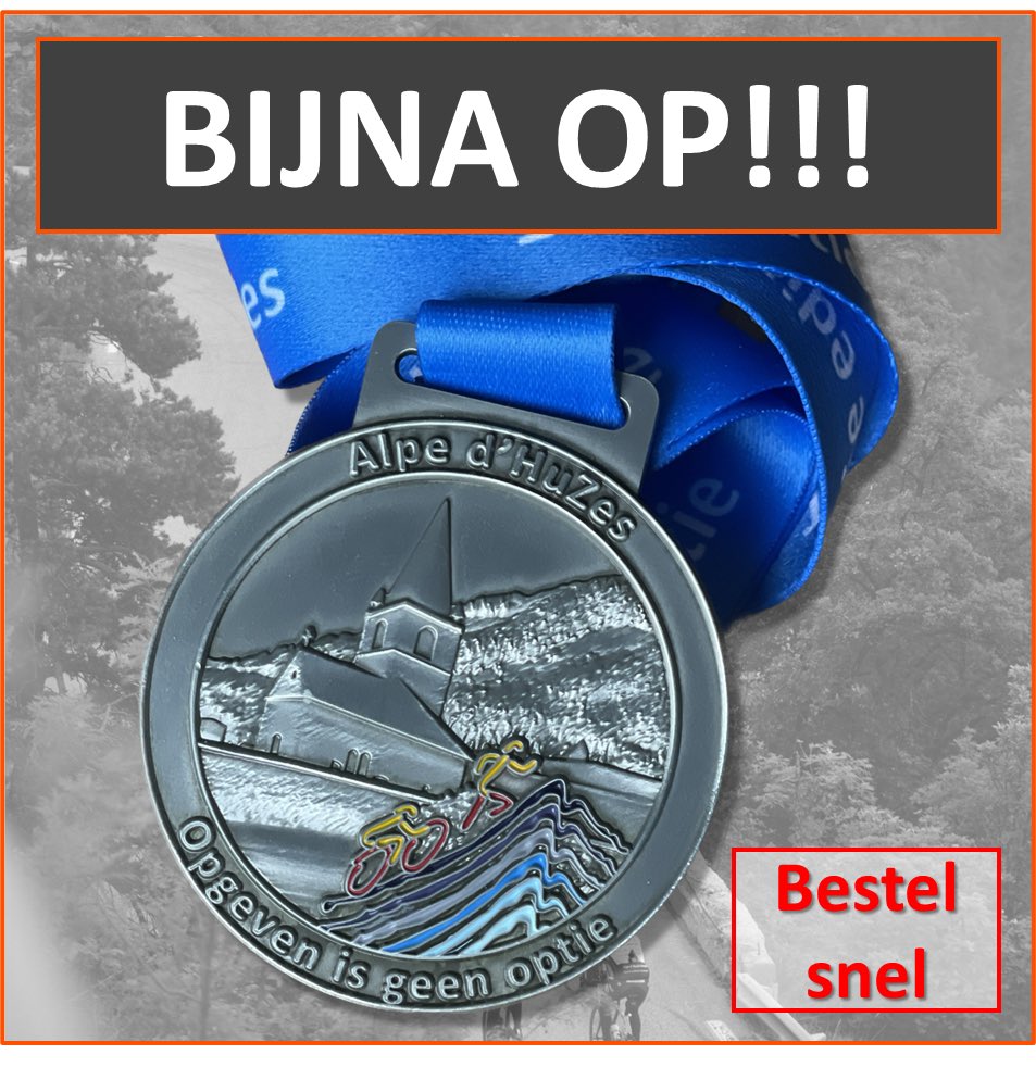 Team #stefanenanoek verkoopt mooie medailles als herinnering aan <a href="/alpedhuzes/">Alpe d'HuZes</a> 2023. De medailles zijn bijna op. Dus wil je er een (paar) hebben, is dit wel het moment om te bestellen. Medailles zijn 8,50 per stuk, waarvan 5 euro naar <a href="/kwf_nl/">KWFKankerbestrijding</a> gaat.

stefanenanoek.nl/medailles