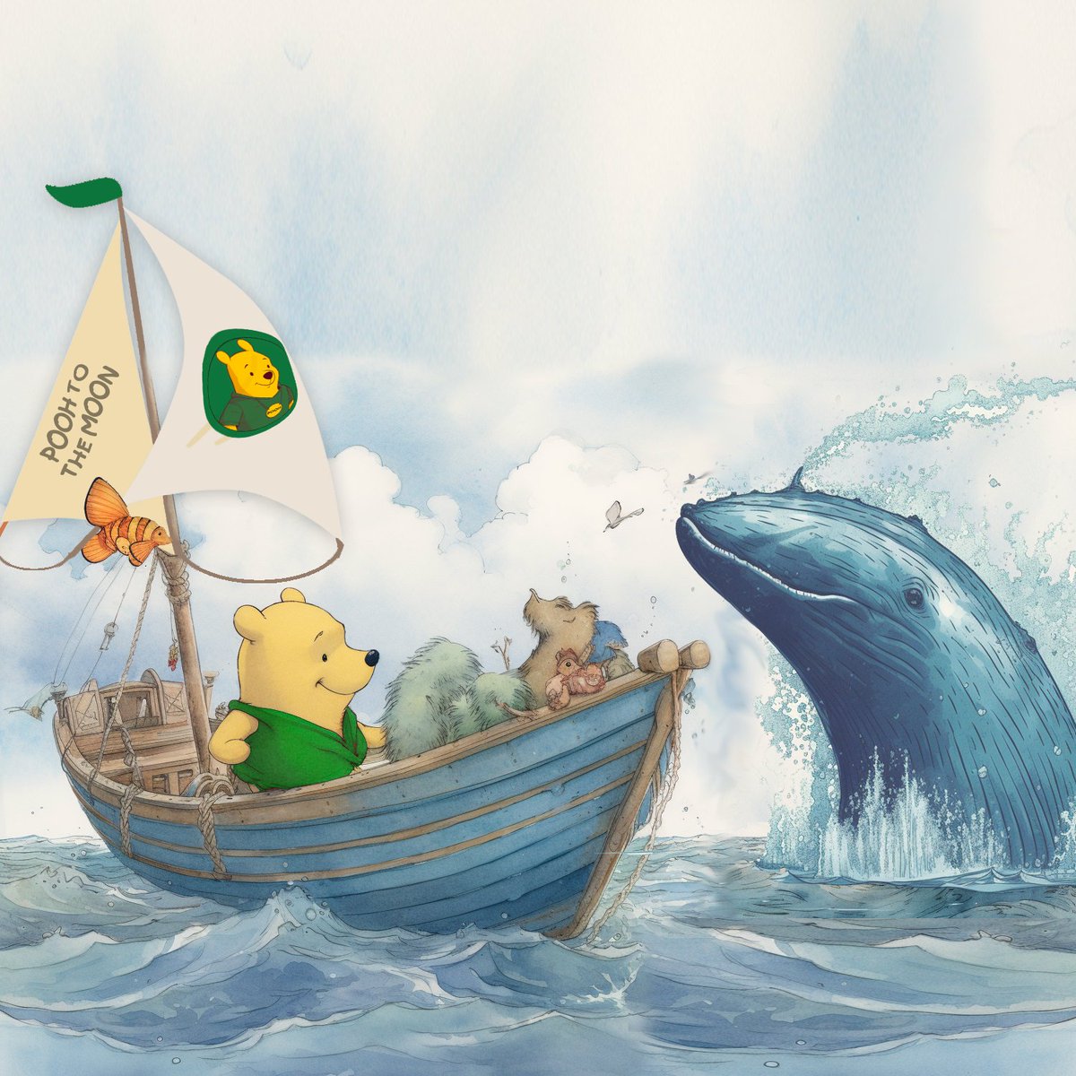 poohmoneyHQ's tweet photo. Stay safe out there #poohcrew.  The whales are watching $POOH https://t.co/XEpbmNoXlD