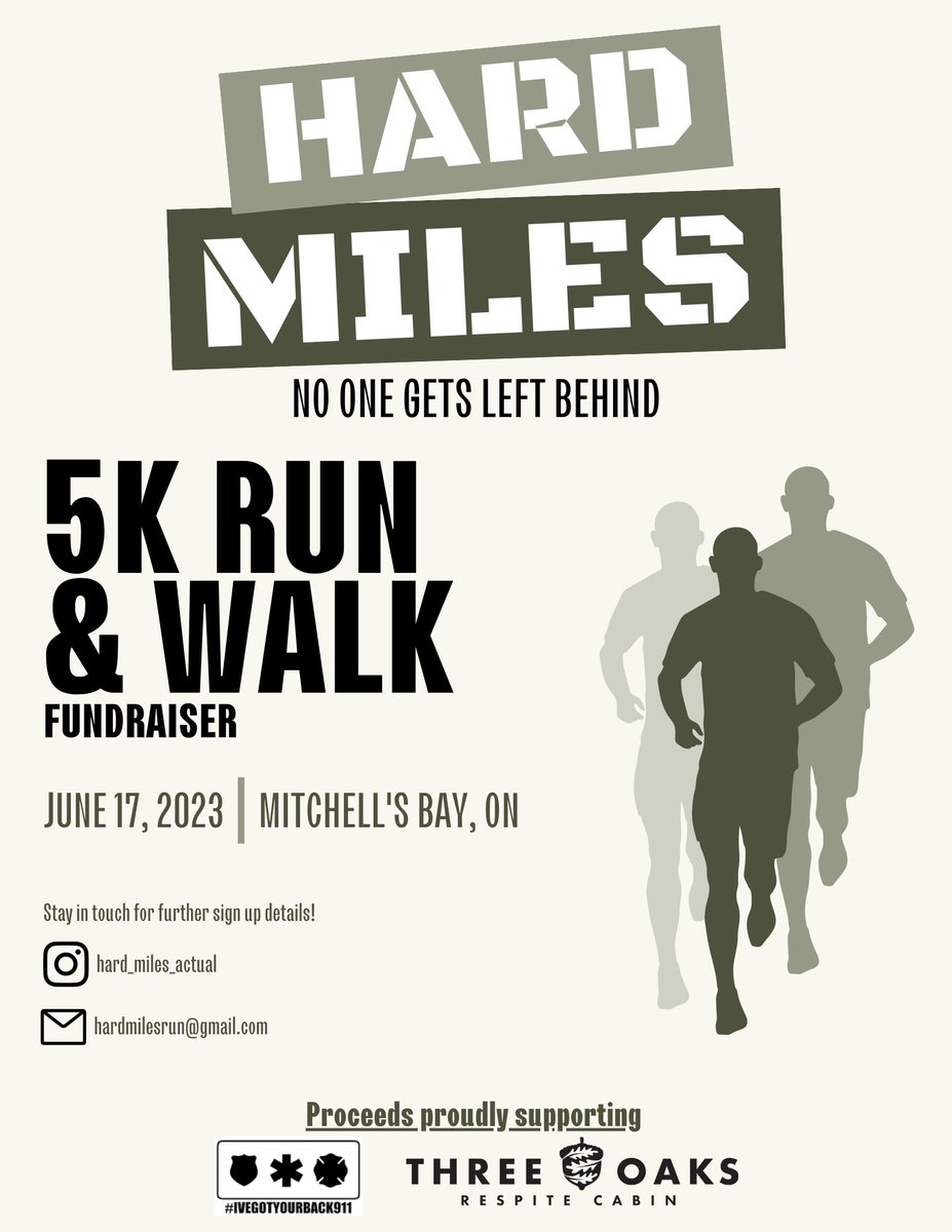 On June 17, head to Mitchell's Bay, ON for a family-friendly 5K Walk & Run in support of Three Oaks Cabin and @IGotYourBack911! Register: raceroster.com/events/2023/74… Learn more: threeoakscabin.com #ChristianFarmers #OntAg #CdnAg #MentalHealth