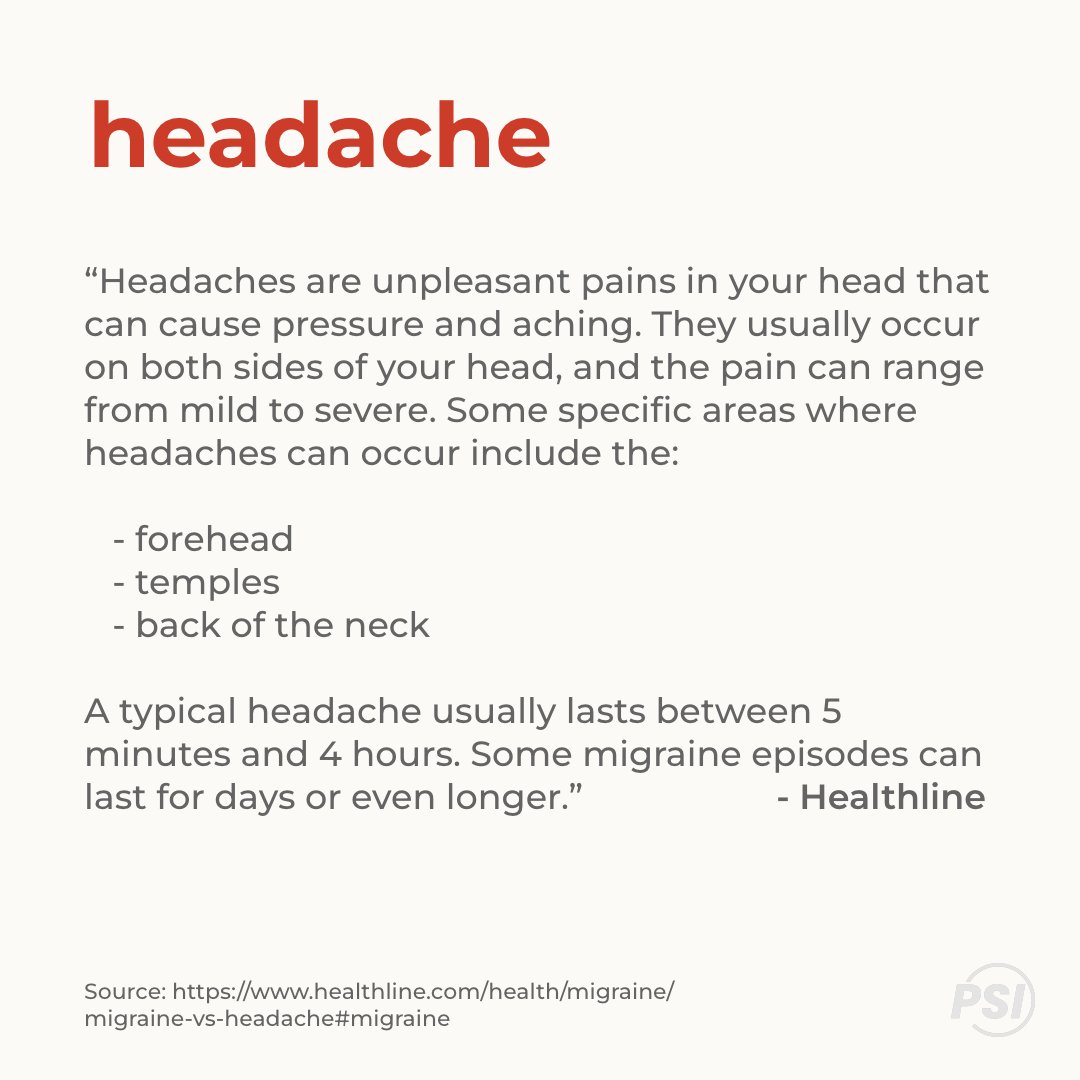 psiservice's tweet photo. Knowing the difference between a headache and migraine is crucial for proper treatment. Don’t suffer in silence, seek help if needed! https://t.co/FxwWekGfme