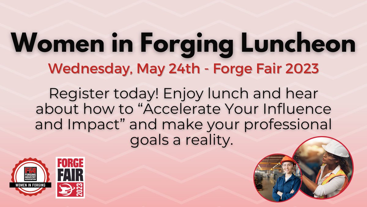 Join us for the WiF Luncheon at #ForgeFair2023! Enjoy a presentation, with roundtable discussions and group participation, led by JJ DiGeronimo, a woman in tech and award-winning author. Register here: forging.org/about/events/1… 
#FIA #WiFWednesday