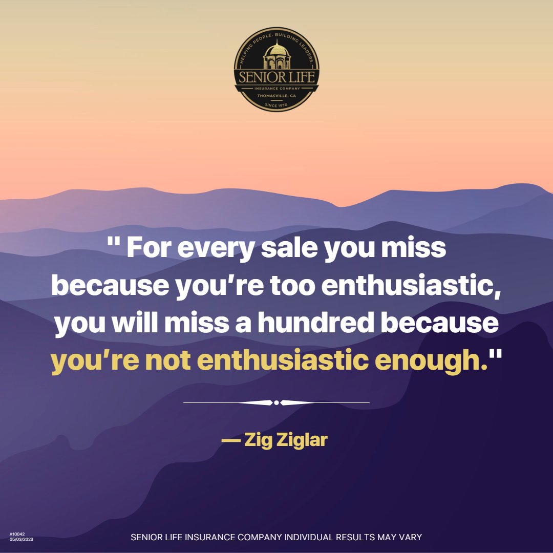 SeniorLifeInsCo's tweet image. 👉🏼 It's important to strike the perfect balance of enthusiasm and professionalism when selling. 🗣 Make sure to always have a positive and passionate attitude when talking to potential clients! 🤝
#ClosingTips #FinalExpense #InsuranceAgent #SeniorLifeAllYourLife