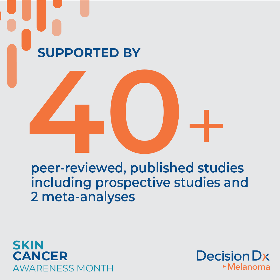 CastleBio's tweet photo. DecisionDx-Melanoma is the first melanoma prognostic test strongly evidenced with over 40 peer-reviewed, published studies including prospective studies and 2 meta-analyses.

To learn more, visit: https://t.co/fB0lG7wBWl

#skincancerawareness #melanoma #DecisionDx https://t.co/k48TbwUIPR