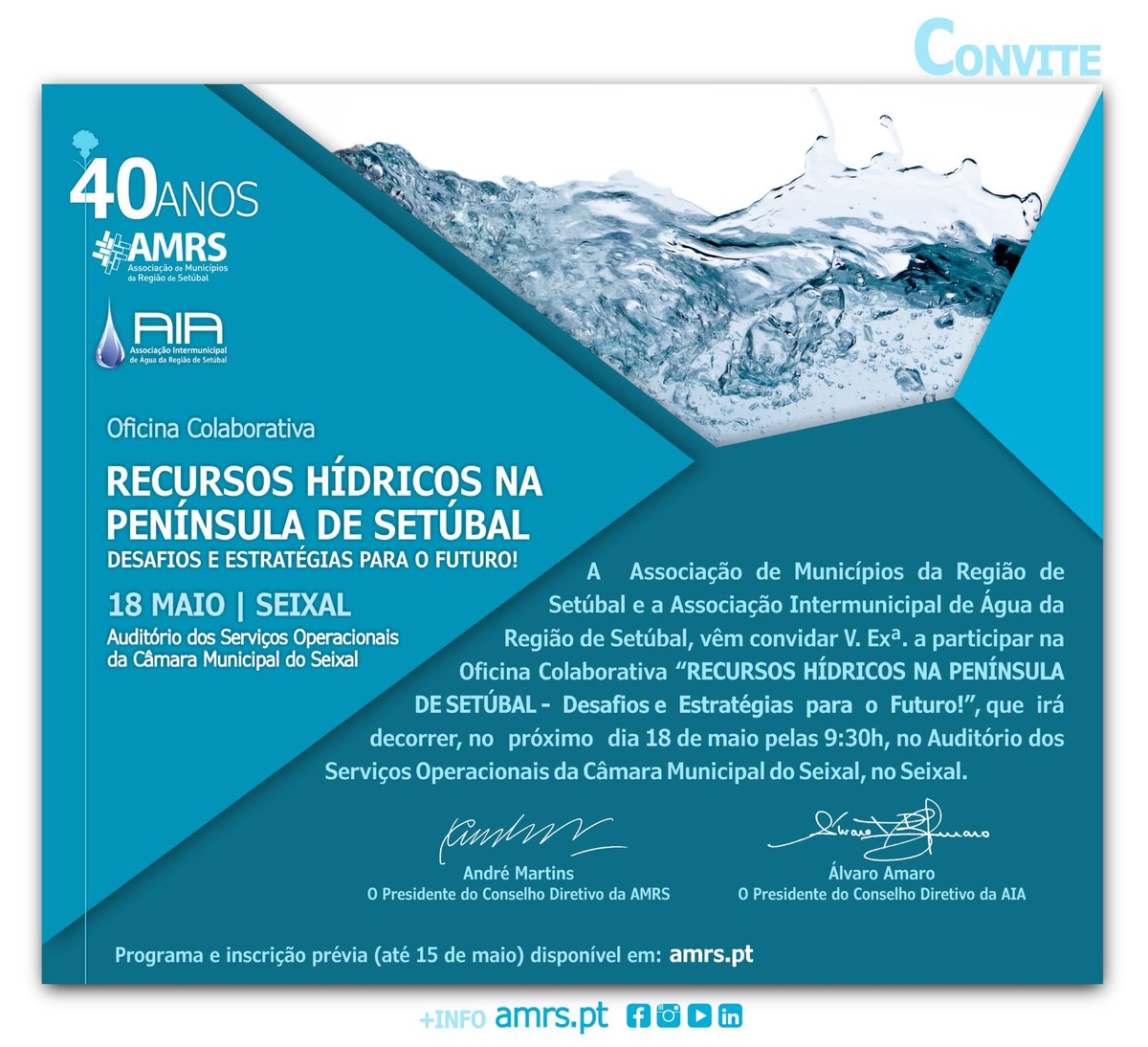 O Aquífero Tejo-Sado Margem Esquerda, Estrutura, Funcionamento e Balanço Hídrico será apresentado na Oficina Colaborativa "Recursos Hídricos na Península de Setúbal - Desafios e Estratégias para o Futuro!"

➡️ 18 Maio
📌 Auditório CM Seixal 
🔎+ info: lnkd.in/dpcnw-QR