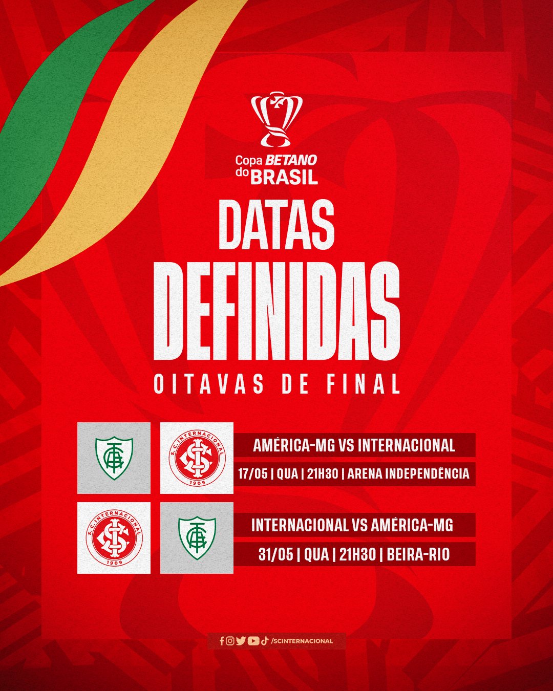 Definidas datas das oitavas de final da Copa do Brasil