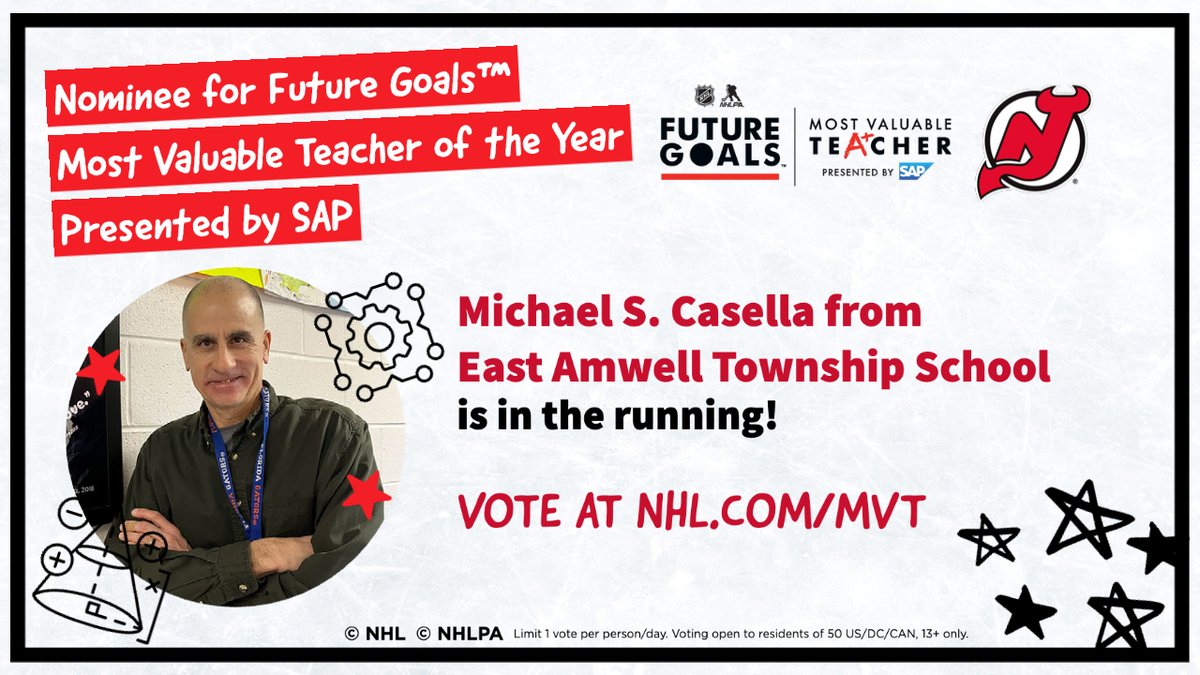EVERFIK12's tweet photo. Let's meet the #MVT finalists! 🌟 

These teachers truly embody the Future Goals - Hockey Scholar program by bringing passion to #STEMEducation!  

Be sure to vote daily https://t.co/BwyLAOK8H4

@NHLFlyers @NHLBlackhawks @BuffaloSabres @NJDevils @SAP @NHL @NHLPA https://t.co/Bd34mzC9pE