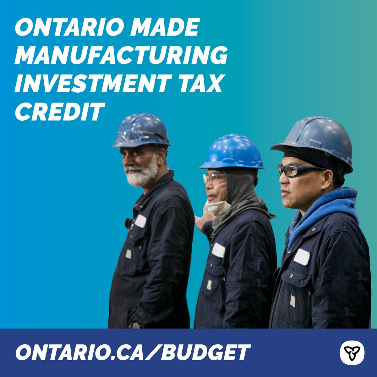 ONfinance's tweet image. The government is proposing the new Ontario Made Manufacturing Investment Tax Credit to help Ontario manufacturers lower their costs, innovate and become more competitive. 

Learn more:
ontario.ca/budget

#ONBudget2023 #EconDevWeek23
