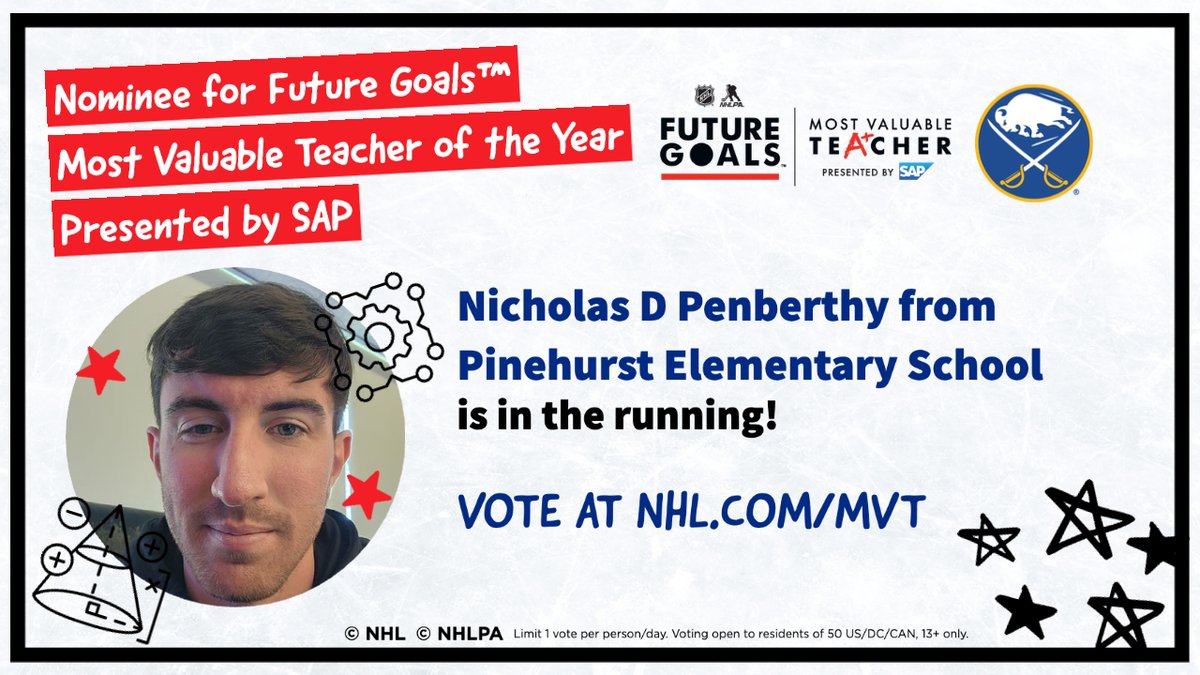 EVERFIK12's tweet photo. Let's meet the #MVT finalists! 🌟 

These teachers truly embody the Future Goals - Hockey Scholar program by bringing passion to #STEMEducation!  

Be sure to vote daily https://t.co/BwyLAOK8H4

@NHLFlyers @NHLBlackhawks @BuffaloSabres @NJDevils @SAP @NHL @NHLPA https://t.co/Bd34mzC9pE