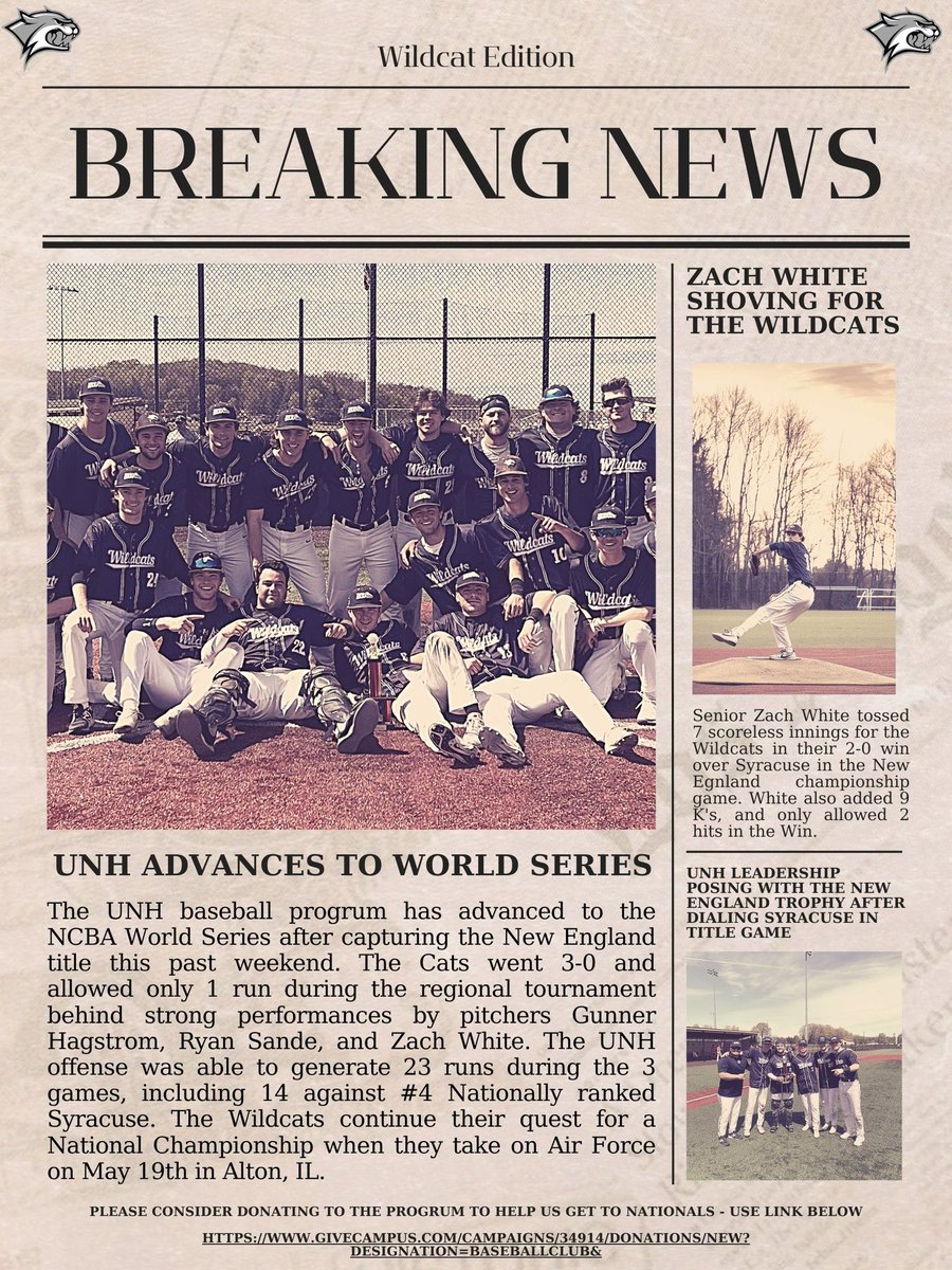 UNH Baseball tweet media