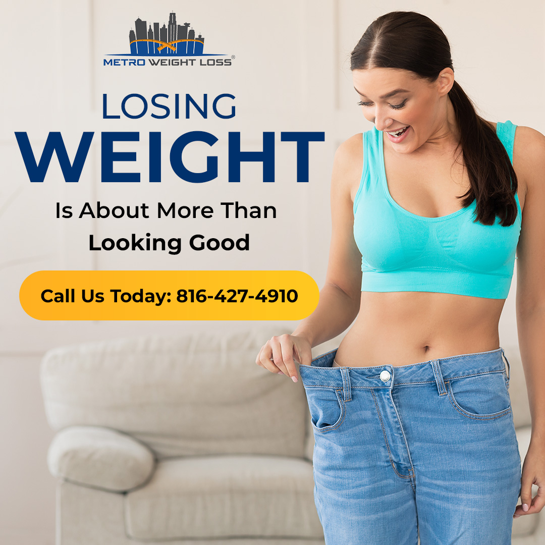 MetroWeightLoss's tweet photo. While there are physical benefits to losing and maintaining your #bodyweight, trimming down is about more than looking good. #Weightloss can lead to mental and emotional boosts, which can positively impact many areas of your life. Contact Metro Weight Loss at 816-427-4910. https://t.co/L7qFu41Xxq