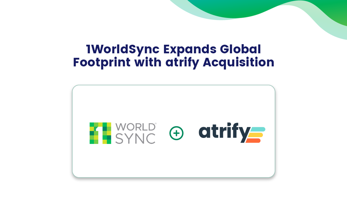 1WorldSync's tweet photo. We're excited to announce that we are expanding our global footprint with the acquisition of atrify. Together, our organizations power 60% of the world's registered product data. Read the full press release here. https://t.co/Q7AUdtrRwk https://t.co/P7xAoHej7e