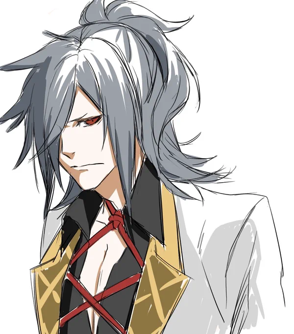 今週の落書き 刀剣乱舞の大典太光世さん いかつい見た目なのにネガティブな蔵入り息子なのが可愛い