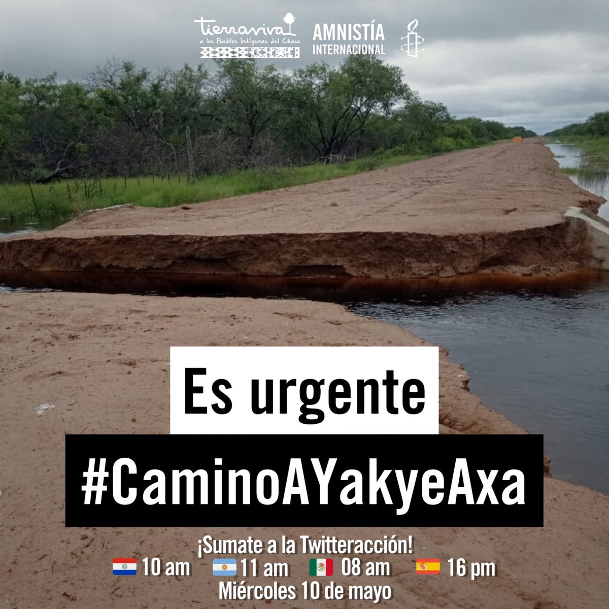Han pasado 18 años desde que la <a href="/CorteIDH/">Corte Interamericana de Derechos Humanos</a> condenara a #Paraguay por las violaciones a los derechos humanos de la comunidad Yakye Axa; sin embargo, las familias aún no gozan de vías de comunicación. 

📣 Mañana 10 de mayo, unite a nuestra acción en Twitter  #CaminoAYakyeAxa