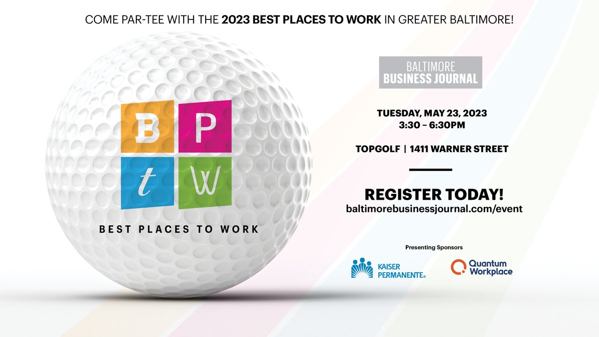 BaltBizEvents's tweet photo. Come celebrate the Best Places to Work companies with us! https://t.co/z546lectG5 https://t.co/sZLOpwcAV7