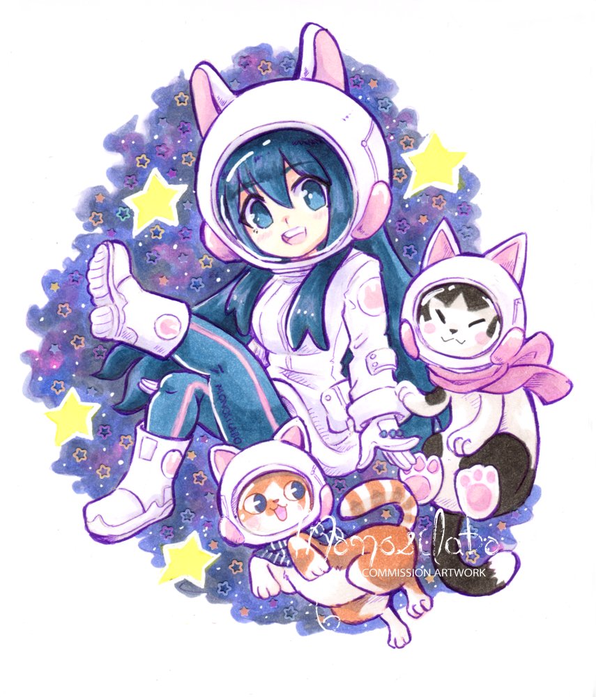 Drawing for my dear <a href="/AlpacaCarlesi/">Alpaca</a> 🖤 I was asked to draw her OC Aru &amp; cats ✨

Still taking commissions in order to pay Momo's treatment &amp; his medical tests ;  x; )9

💌 25 USD chibi
💌 40 USD bust up character