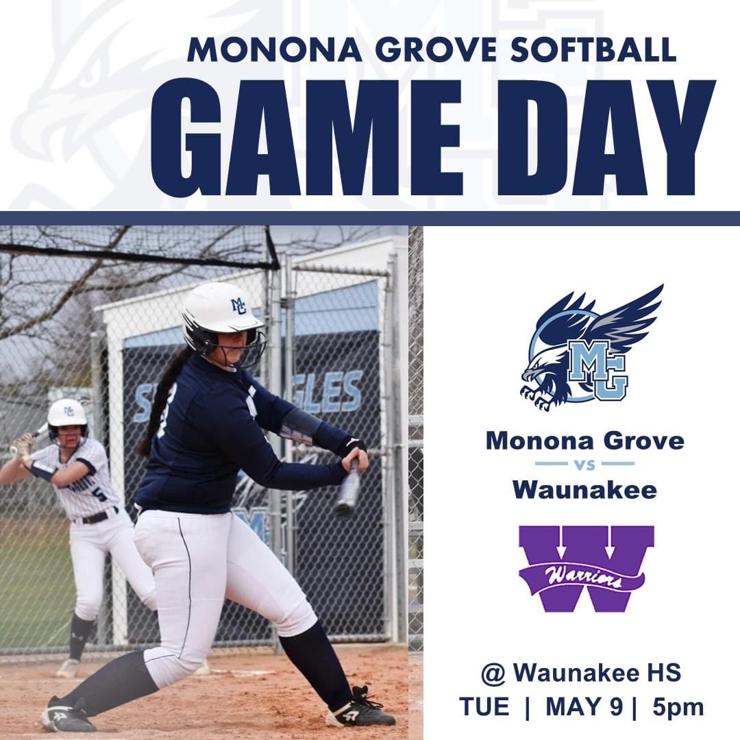 MGHS_Softball's tweet photo. The MG 🥎 team has won 5 of their last 6 games and look to continue their success against Waunakee tonight.

Game time: 5pm (JV to follow)
Location: @ Waunakee HS

#mgsoftball #ubuntu https://t.co/fSw0xiWtdh