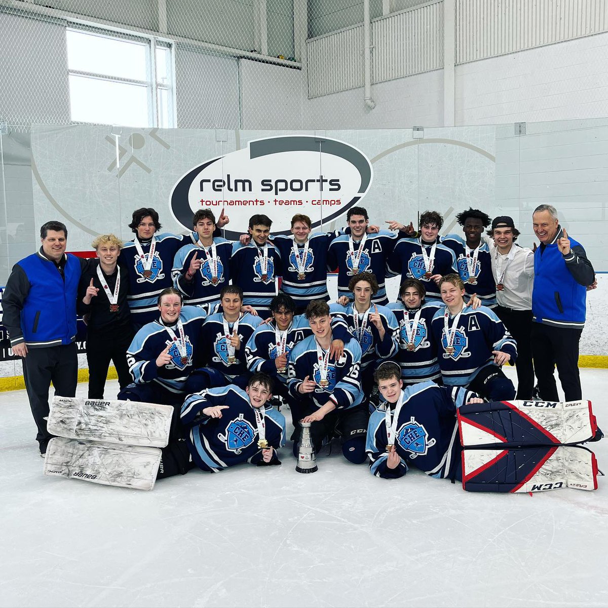 debralynski's tweet photo. Fun Weekend at the Ontario Prospects Elite Showcase in Kingston! Winning the last 5 games including a 5-4 shootout thriller in the final to capture the GOLD!
Thanks to Coach Jerome Dupont and the Team!
Great Job Boys!
#centerofhockeyexcellence
#CHENavy
#OPES
#Kingston https://t.co/on1VbeAOZA