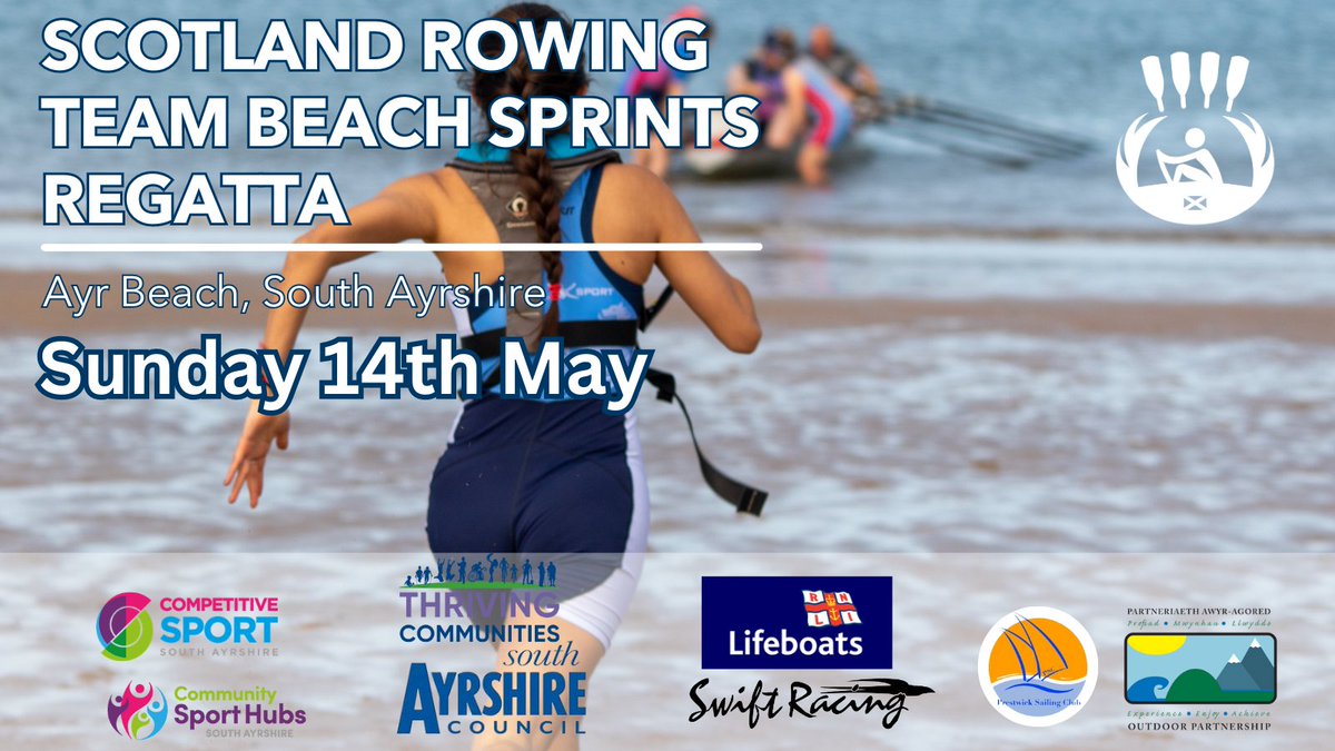 After a snowy planning meeting in March. 
The <a href="/ScottishRowing/">Scottish Rowing</a> Beach Sprints Regatta is nearly upon us 🚣

It will take place towards the Pier end of Ayr Beach.  The event will start at 10am until 3pm 🏖️

Come along and watch the event take place!

#Compete  #ThrivingComunitites