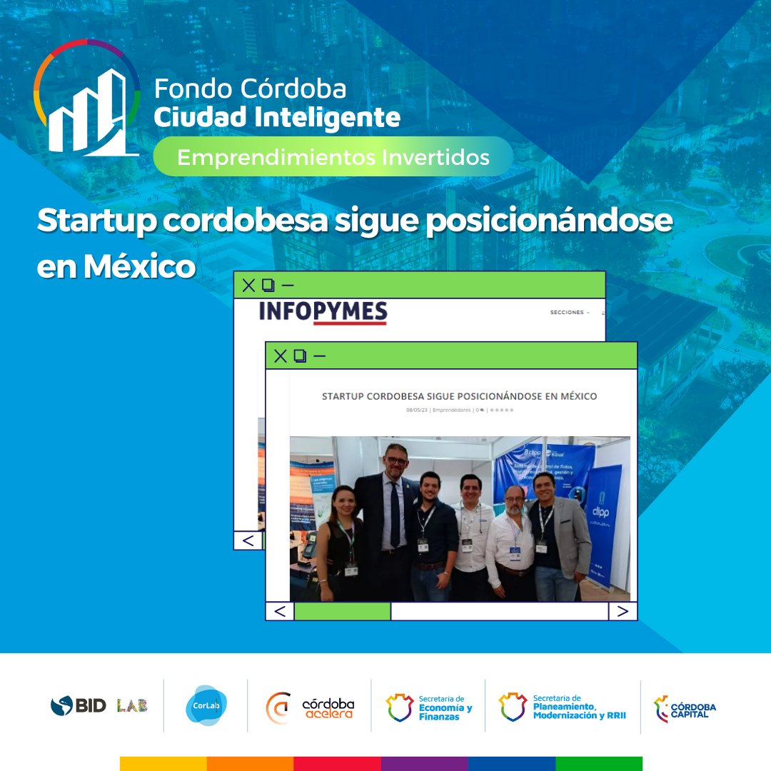 🗞Noticias del #FondoCCI

📌Startup cordobesa sigue posicionándose en México. Mirá la nota completa sobre  <a href="/ualabee_ar/">Ualabee Argentina</a> en <a href="/INFOPYMESARG/">Infopymes</a> infopymes.info/2023/05/startu…