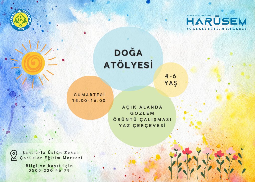 HarusemHarran's tweet photo. Çocuk atölyelerimiz detay için web sitemizi ziyaret edebilirsiniz.

https://t.co/XgY7LJ87Mf https://t.co/TNoxr0oEas