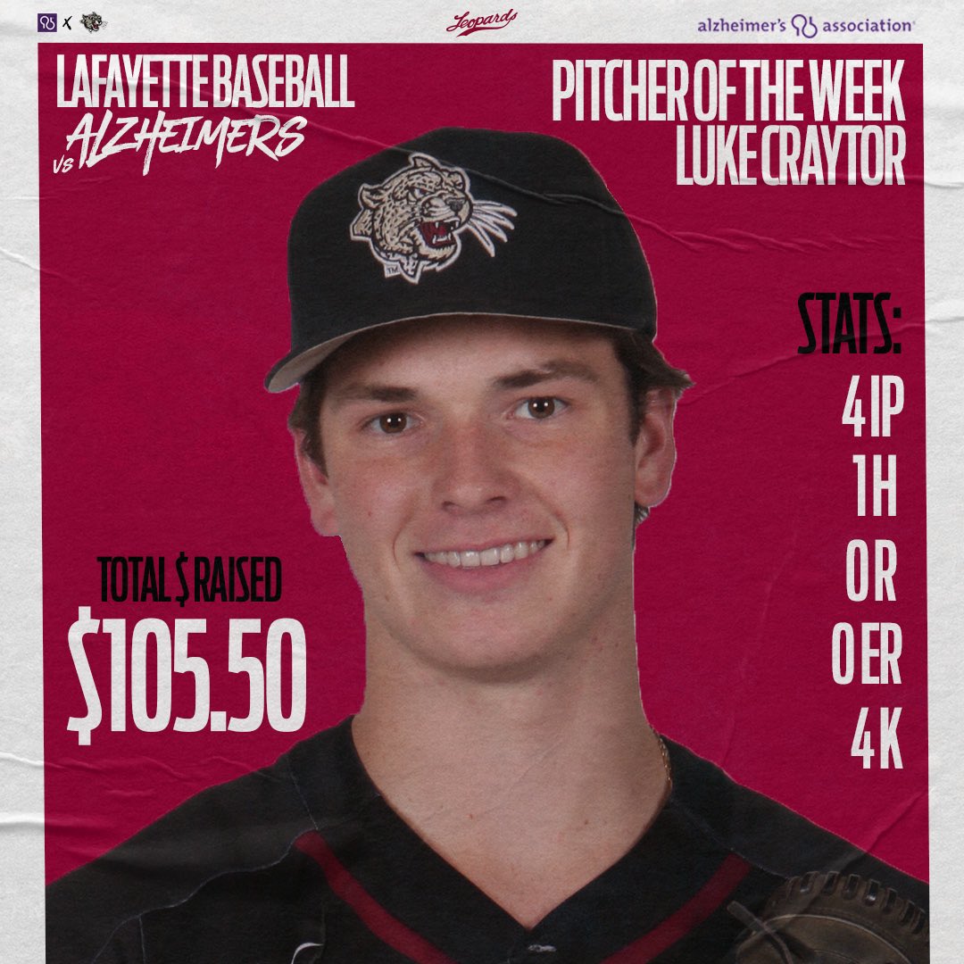 LafayetteBsbl's tweet photo. Our last Alzheimers Fundraiser weekly recognition post goes to Michael Zarrillo and Luke Craytor‼️ #RDP https://t.co/7ZvrOJd80c