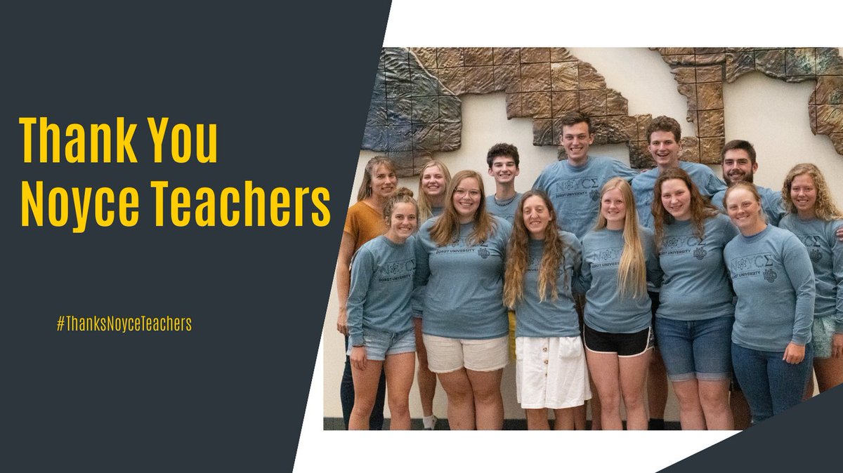 mathdiva100's tweet photo. It’s #TeacherAppreciationWeek and I want to send a shout out to our @DordtUniversity @NoyceProgram Scholars! #ThanksNoyceTeachers for all you do to strengthen K12 #STEM education! #dunoyce https://t.co/HHrGvPUNRy