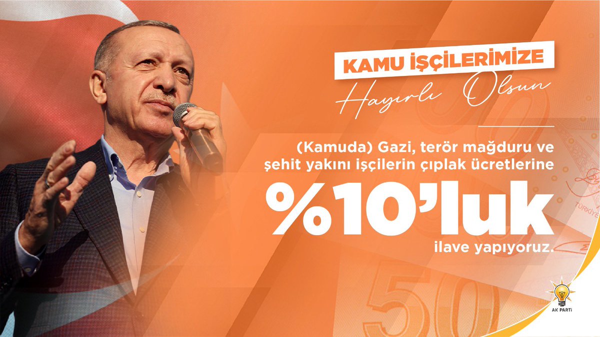 EnesPERCN's tweet photo. Cumhurbaşkanımız @RTErdogan'dan kamu işçilerine müjde. 

Müjdeler Olsun... https://t.co/NOInH49W2S