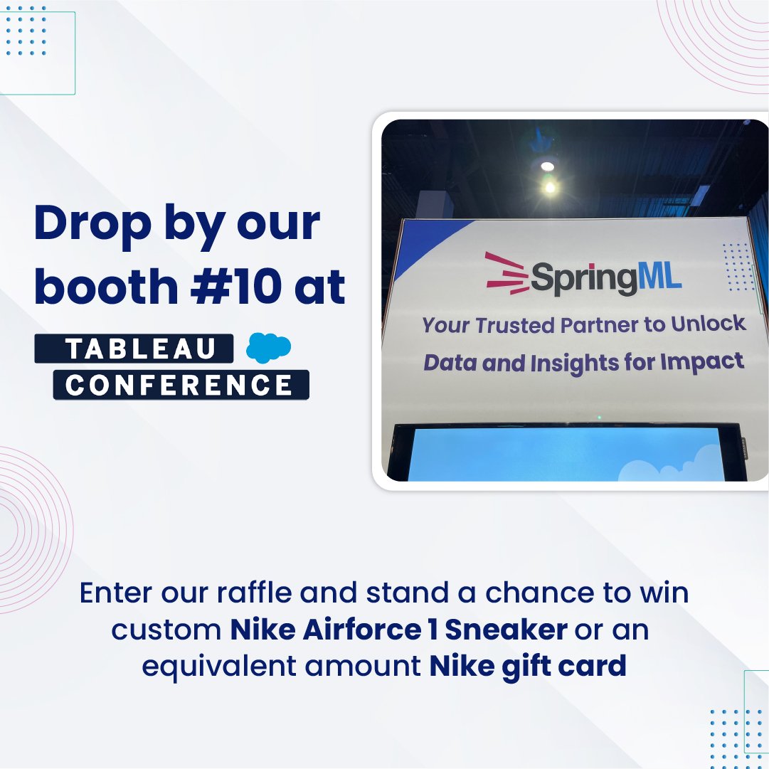 egenaiofficial's tweet image. ✅We are all set for the #TableauConference2023 happening now at Las Vegas! 

📌 Drop by our booth to learn about our data-transforming solutions that drive real-world impact with actionable insights for your organization. 

Get a chance to win some #giveaways. 

#NikeSneakers