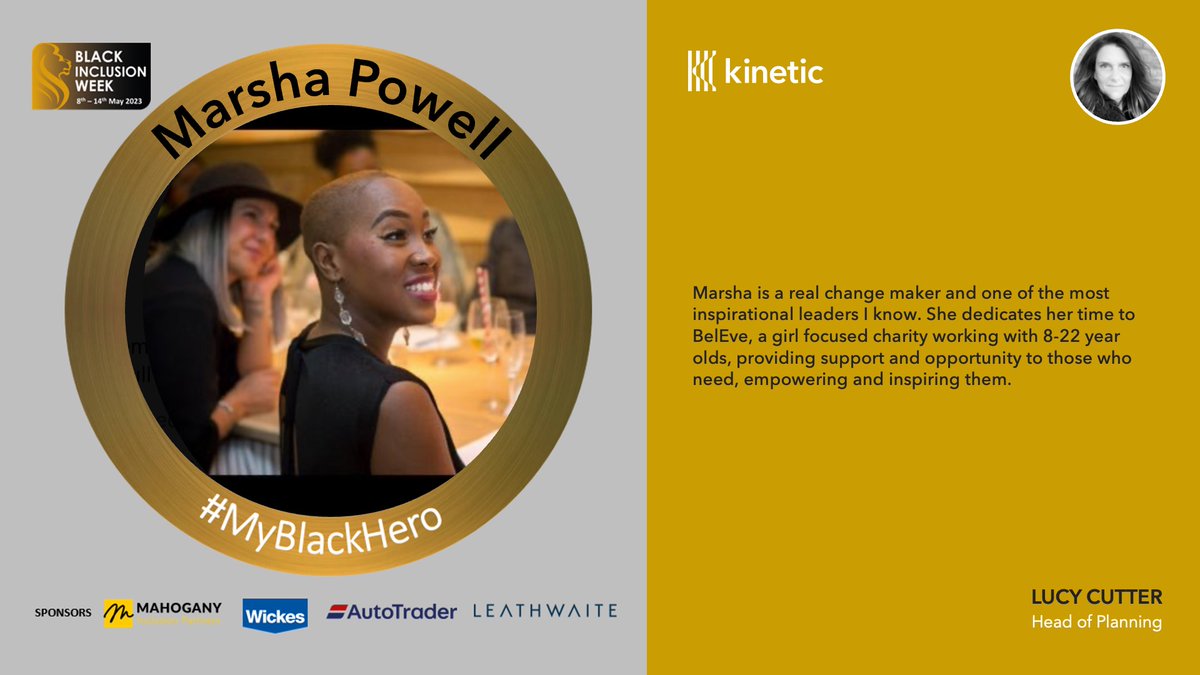 kineticwwUK's tweet photo. 8th - 14th May marks #BlackInclusionWeek, an initiative celebrating, empowering and amplifying Black voices. The week aims to share unsung and well known Black heroes with #MyBlackHero! #TogetherInAction #RealWorldResponsibility
Learn more about #BIW2023 https://t.co/rhpRQZz1cu https://t.co/kL1BCW01pP