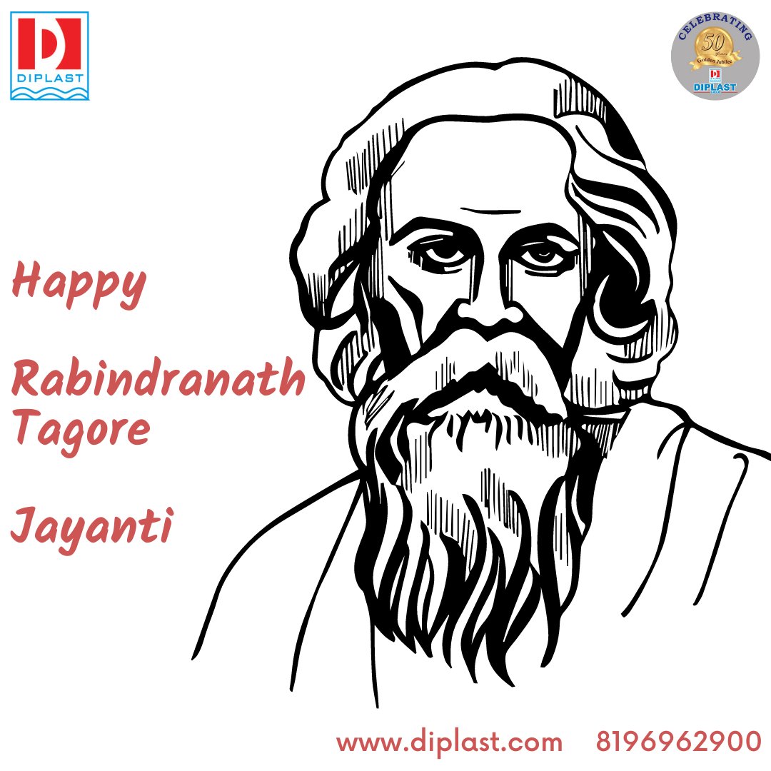 DiplastPlastics's tweet photo. Happy Rabindranath Tagore Jayanti! Let's take a moment to honor the legacy of the great poet &amp; philosopher, whose timeless works continue to inspire us. Let's work towards a greener &amp; more sustainable future for all. #RabindranathTagoreJayanti #NatureInspiresUs #DiplastWaterTank https://t.co/G7a8hqs9ON